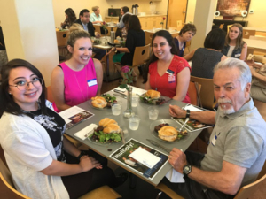 Guests enjoying lunch at the Sacramento Mercy home