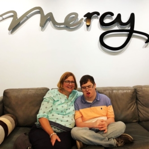 Mercy baby, Cody, with his mom, Lori