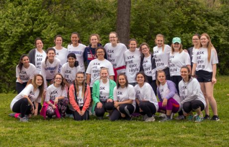 Mercy girls in their Run for Mercy t-shirts - 2019 Run for Mercy 5K